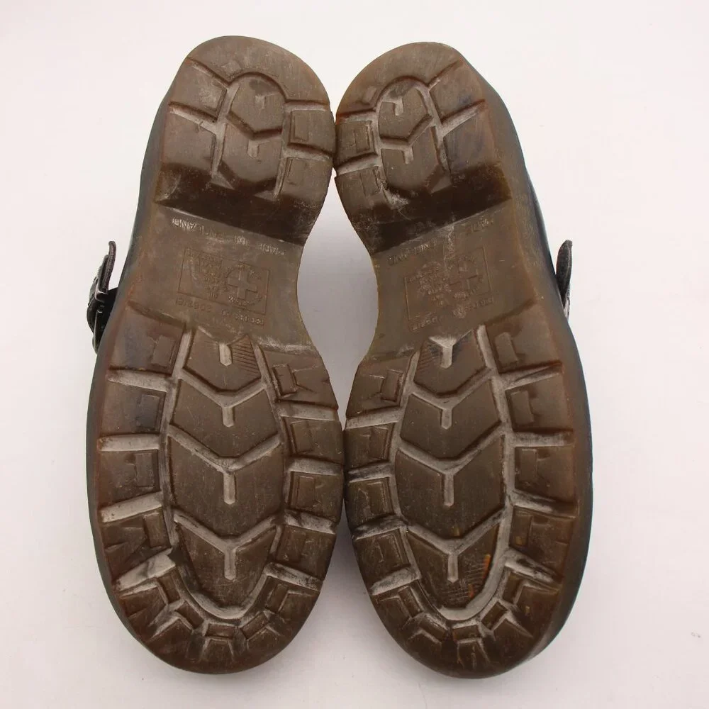 Dr. Doc Martens 8690 Men's Size UK 11 Black Leather Made In England Monk Strap - Picture 9 of 12